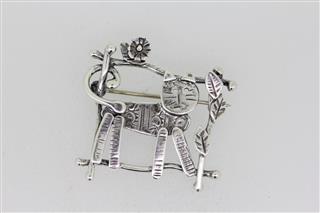Roggio Sterling Silver Cat Pin